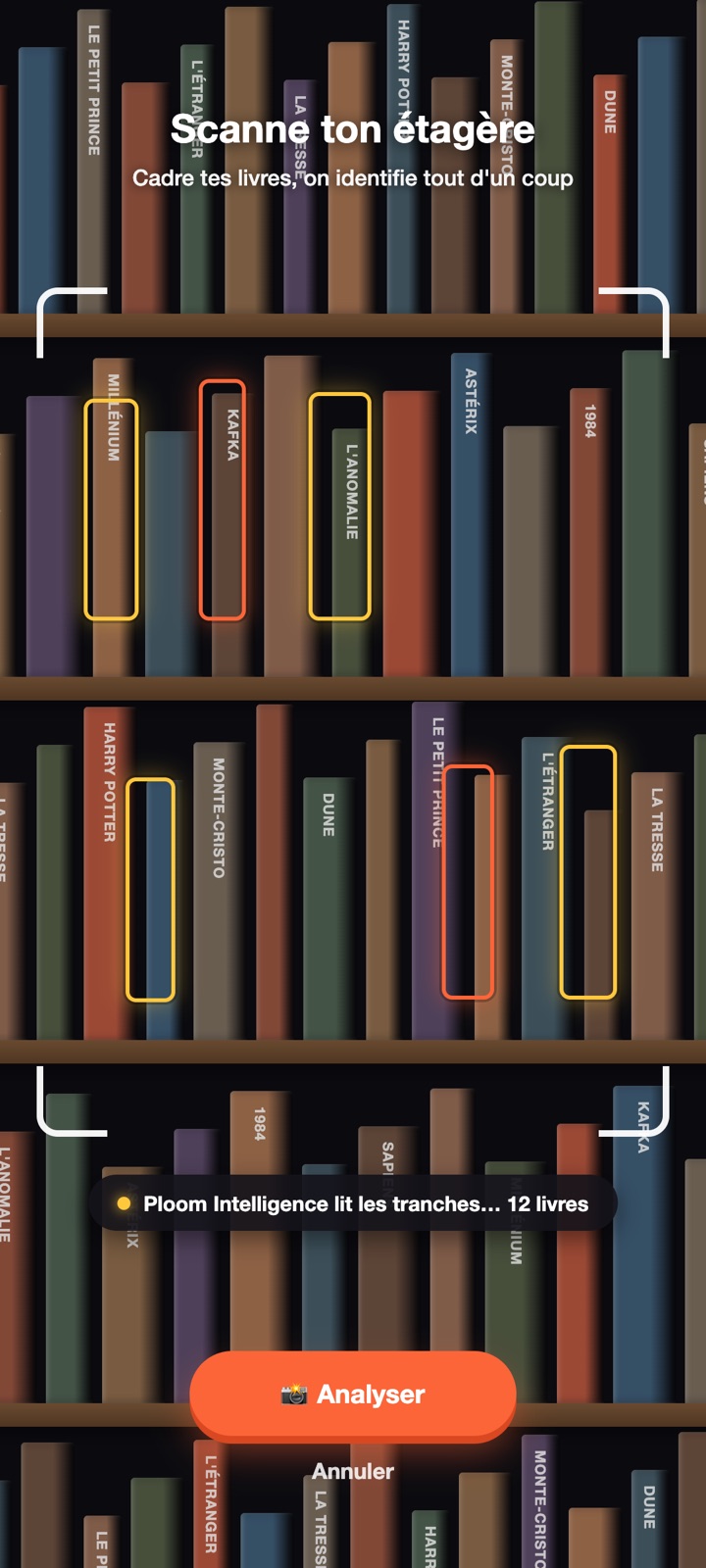 Scanner une étagère de livres en photo avec Ploom